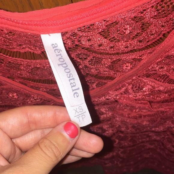 Aeropostale coral lace top - Picture 5 of 5